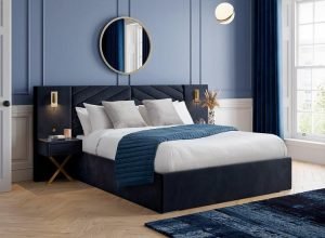 Murphy Upholstered Ottoman Bed Frame With Bedside Tables