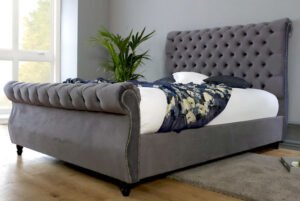 double sleigh bed with mattress