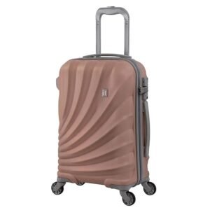 IT Luggage Pink Pagoda 4 Wheel Trolley Suitcase